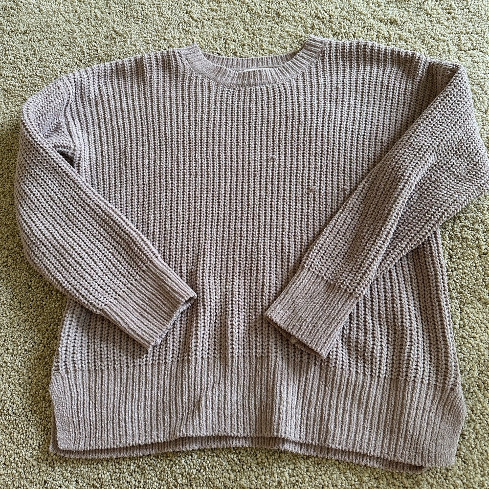 Blush pink soft knitted sweater